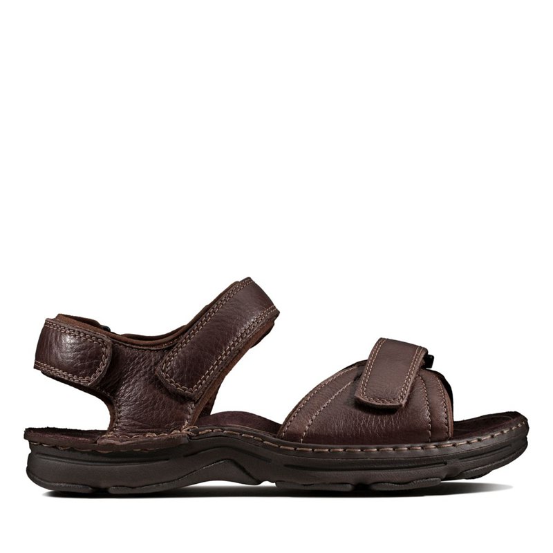 Clarks ATL Part Sandals Dark Brown | 53899119