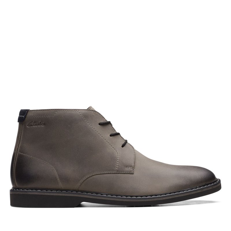 Clarks Atticus LT Mid Desert Boots Dark Grey | 65511465
