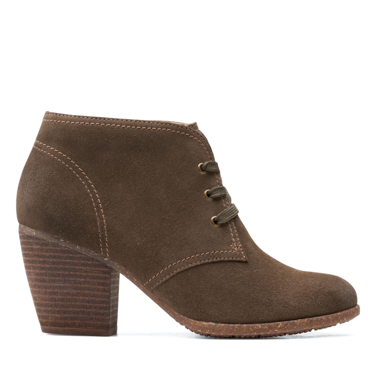 Clarks Bergen Lace High Heel Boots Dark Olive | 12617955