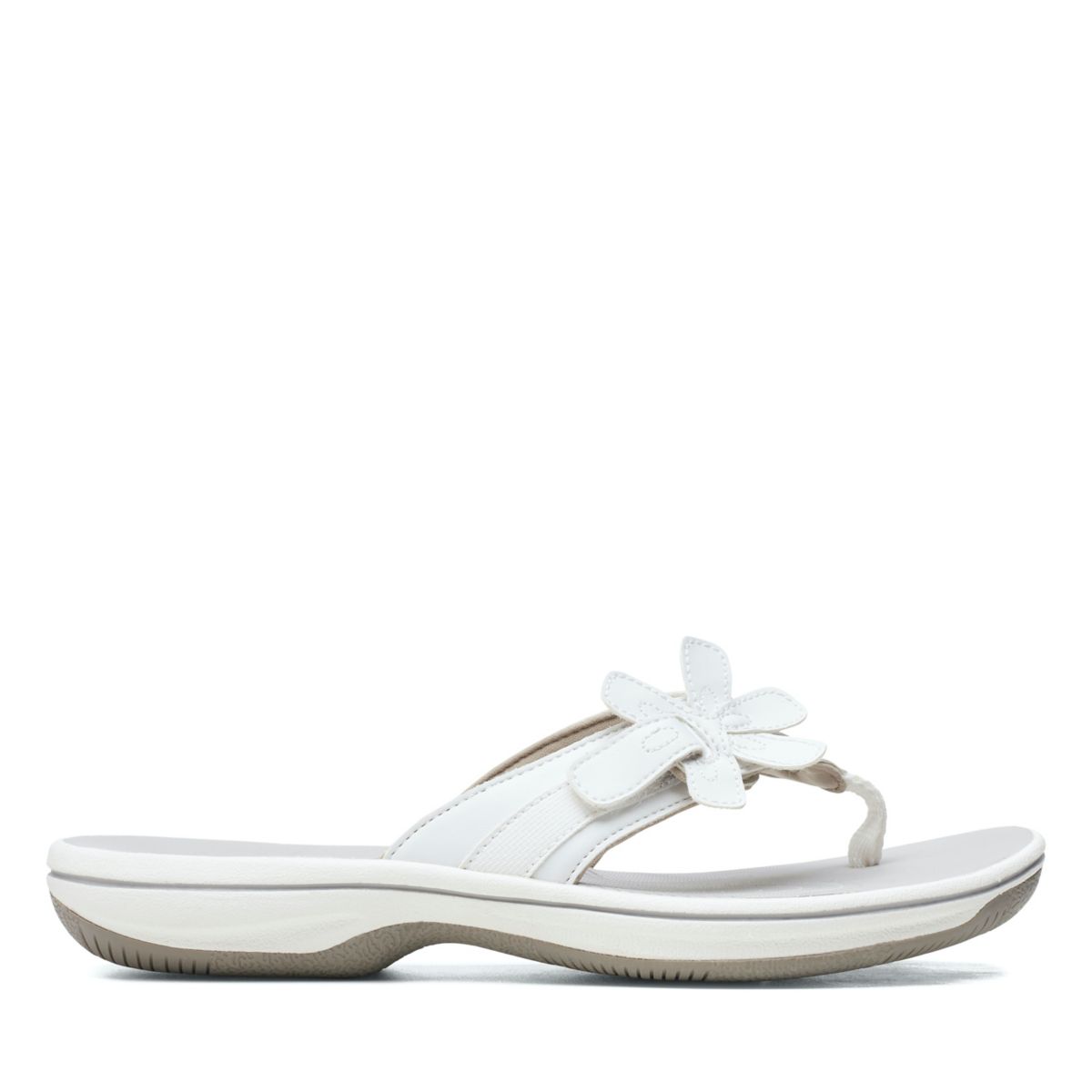 Clarks Brinkley Flora Flip Flops White | 87004282