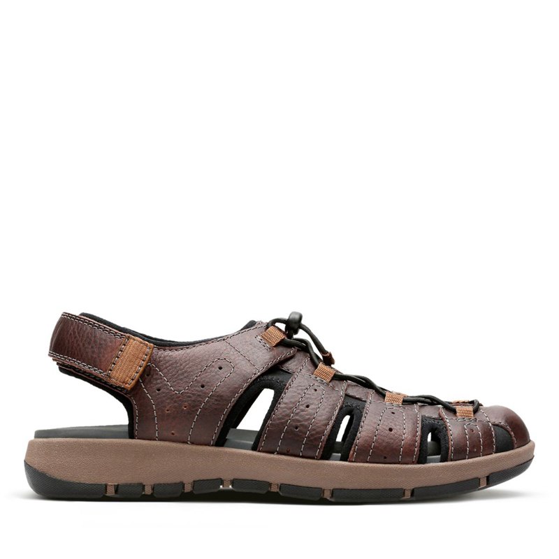 Clarks Brixby Cove Sandals Dark Brown | 37506324