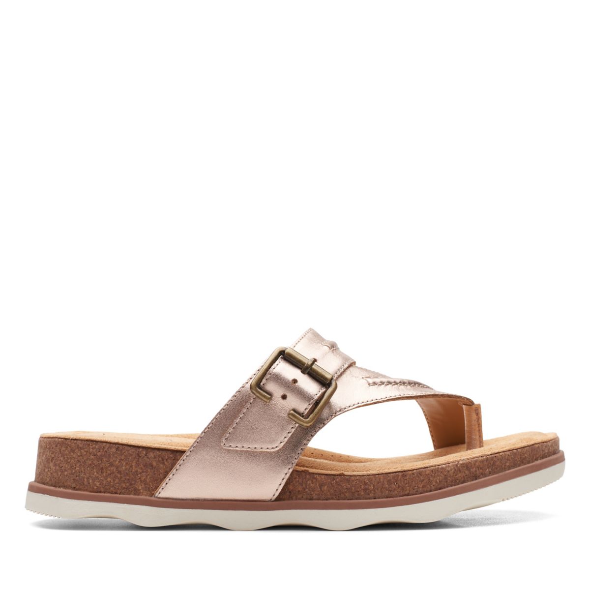 Clarks Brynn Madi Flip Flops Rose Gold | 94650099