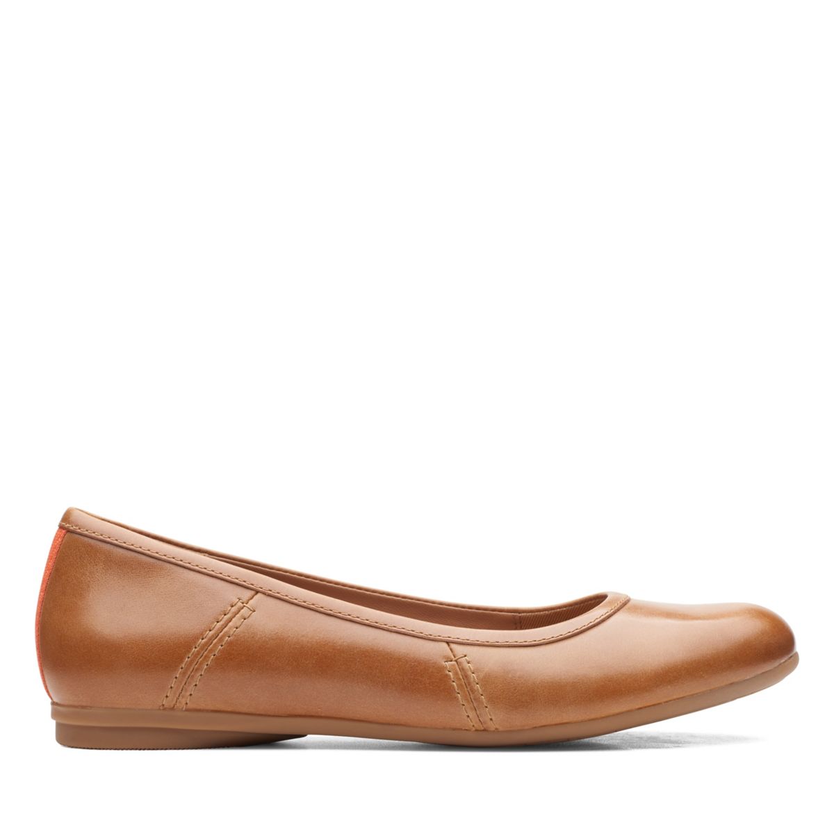 Clarks Canebay Plain Ballerina Dark Brown | 52109888