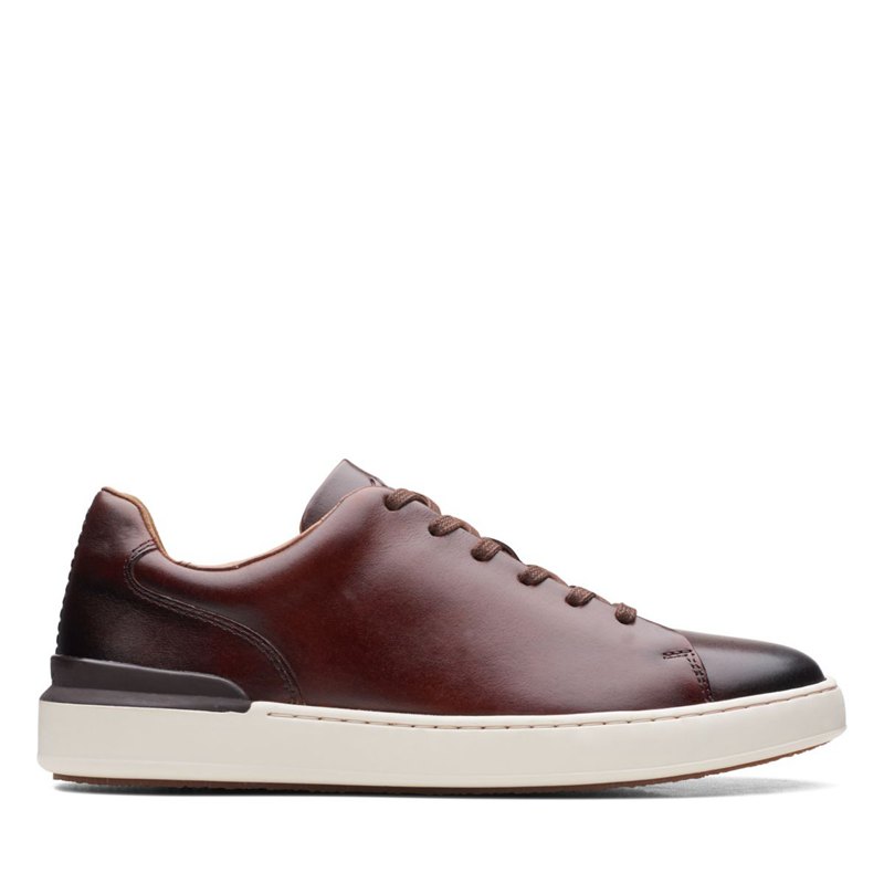 Clarks Court Lite Lace Sneakers Dark Brown | 98802140
