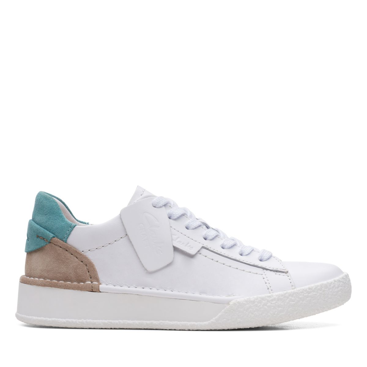 Clarks Craft Cup Lace Sneakers White | 24163701