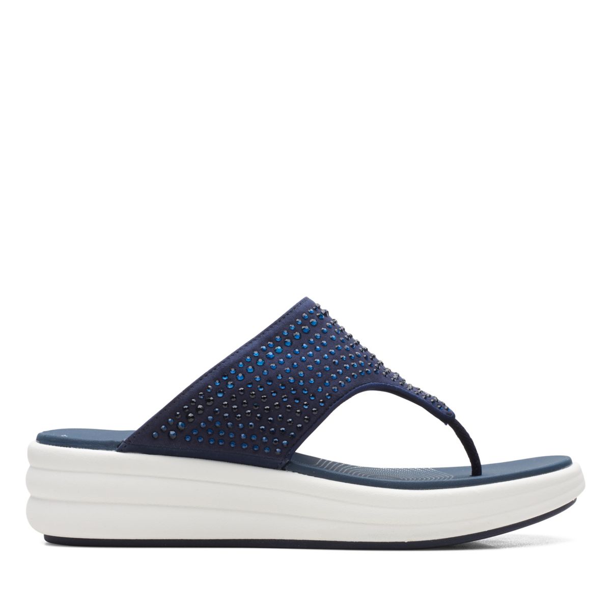 Clarks Drift Jaunt Flip Flops Navy | 43641617
