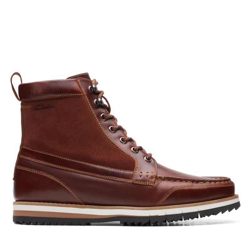 Clarks Durston Hi Ankle Boots Brown | 70698300
