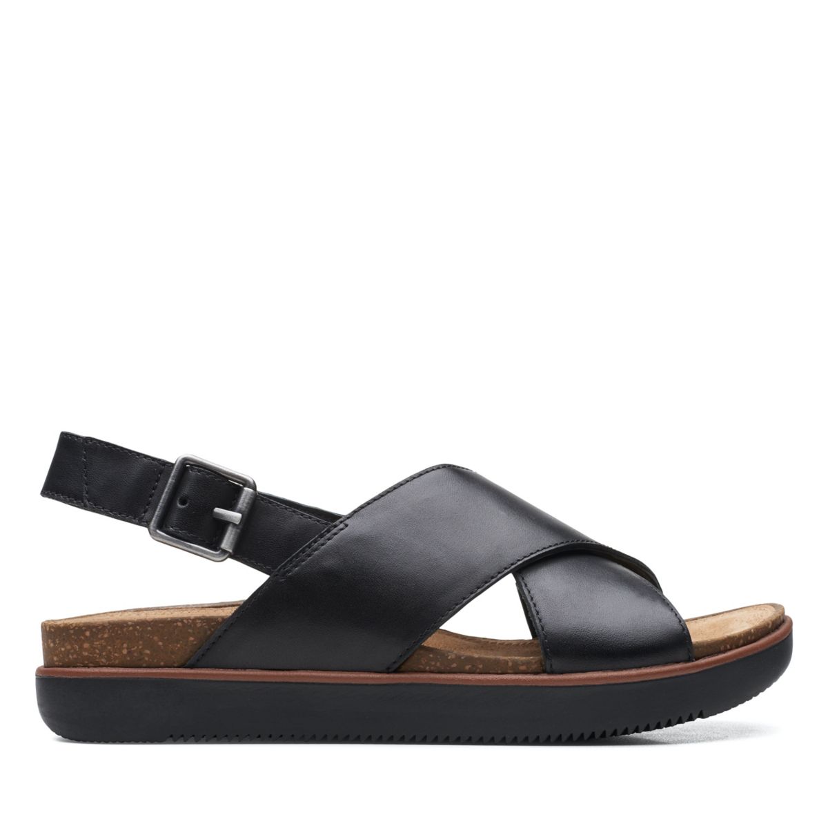 Clarks Elayne Cross Sandals Black | 49152010