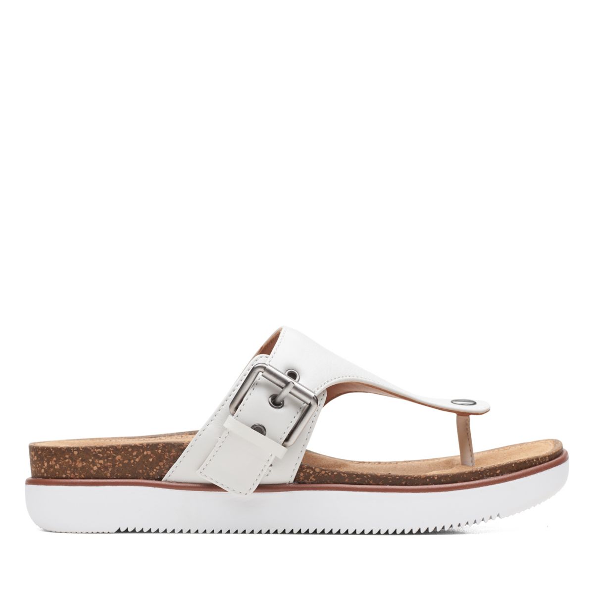 Clarks Elayne Step Flip Flops White | 46774969