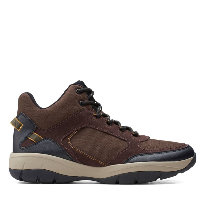 Clarks Ervin Mid Ankle Boots Brown | 33149028