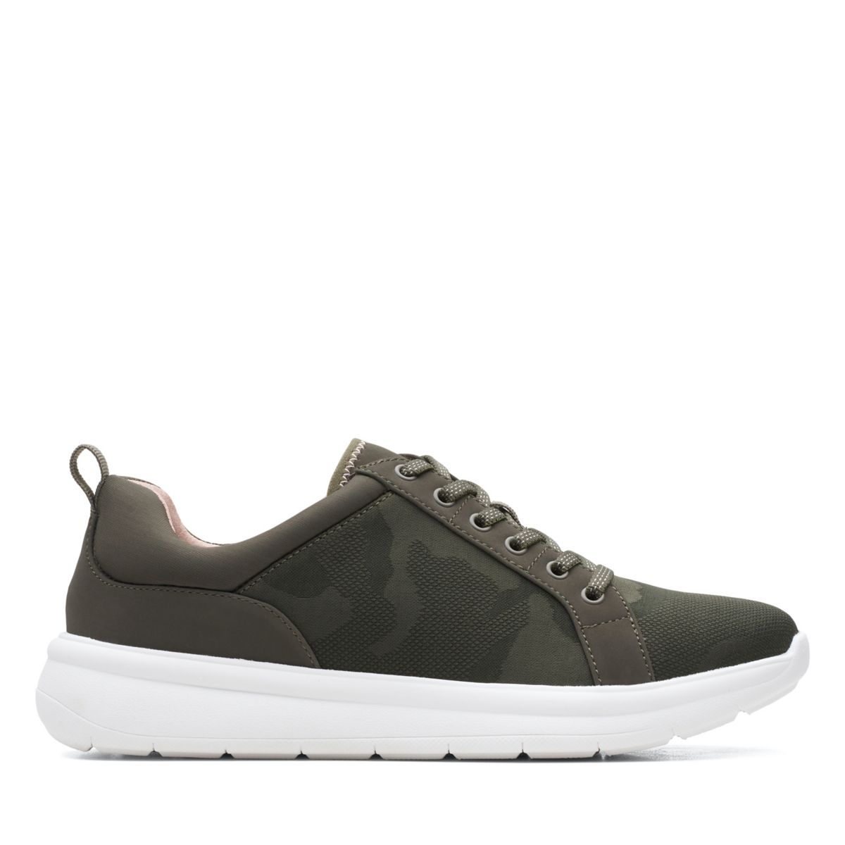 Clarks Ezera Lace Sneakers Dark Olive | 15230614
