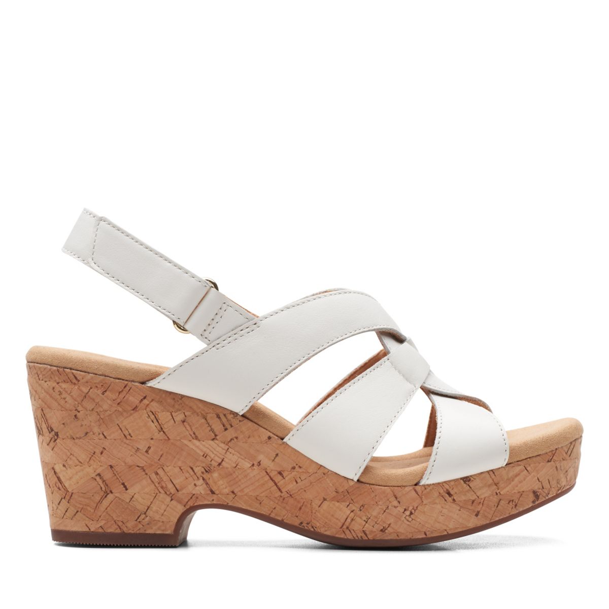 Clarks Giselle Beach Wedge Sandals White | 15494797