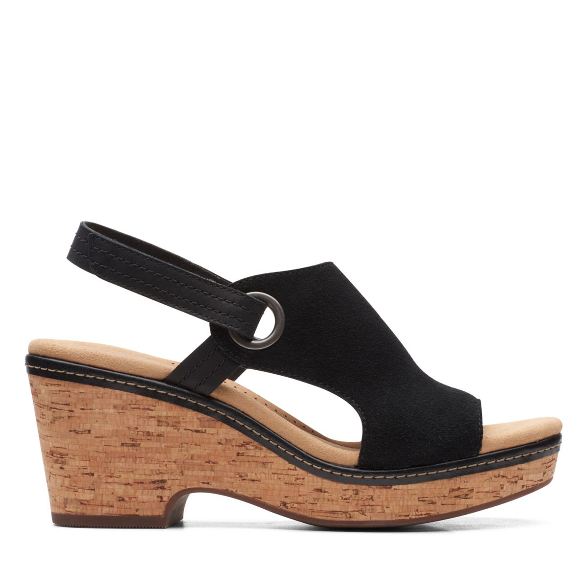 Clarks Giselle Sea Wedge Sandals Black | 23765407