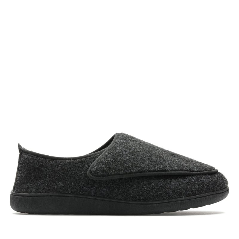 Clarks King Riptape Slip On Dark Grey | 11773318