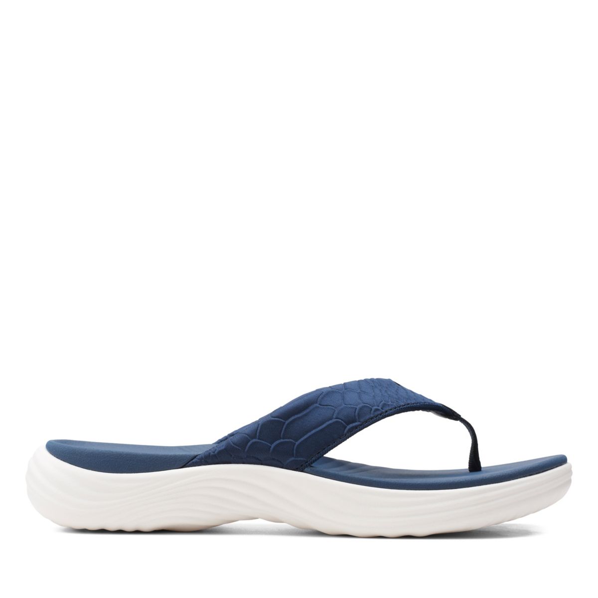 Clarks Lola Point Flip Flops Navy | 27086342