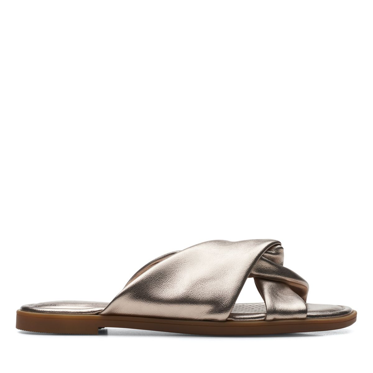 Clarks Reyna Twist Mules Gold | 17299466