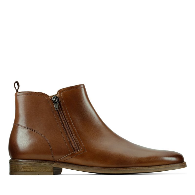 Clarks Stanford Zip Ankle Boots Brown | 20930785