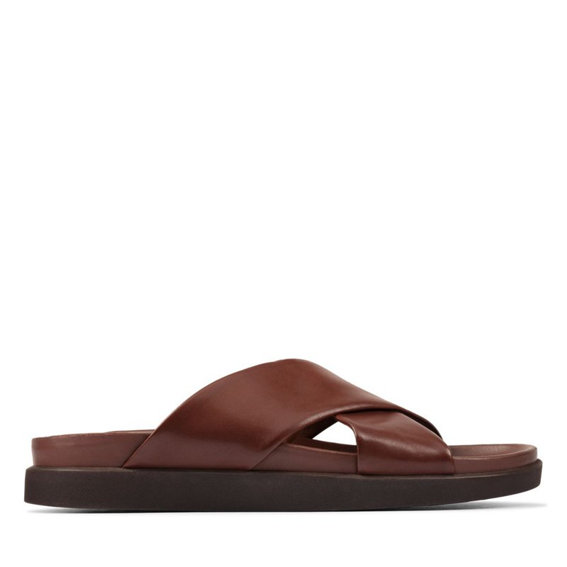 Clarks Sunder Cross Mules Brown | 50271452