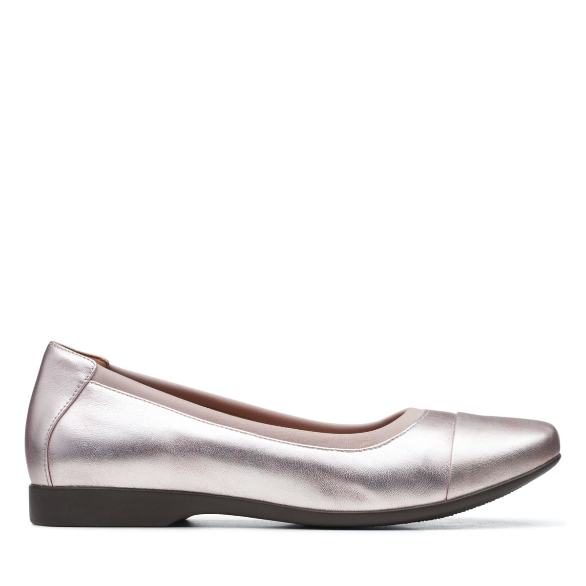 Clarks Un Darcey Cap 2 Ballerina Platinum | 80309498
