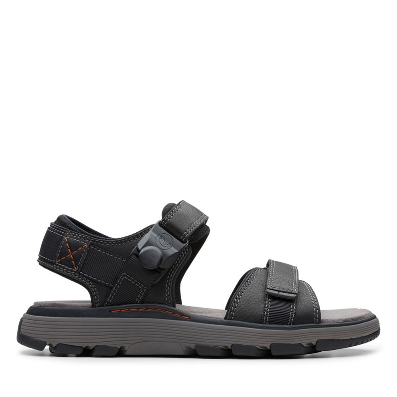 Clarks Un Trek Part Sandals Black | 67175407